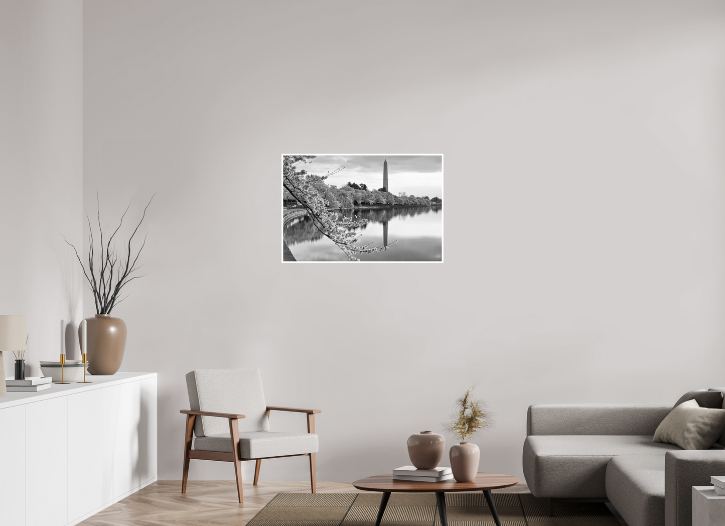 36 x 24″, B&W Print .39 Border Washington DC