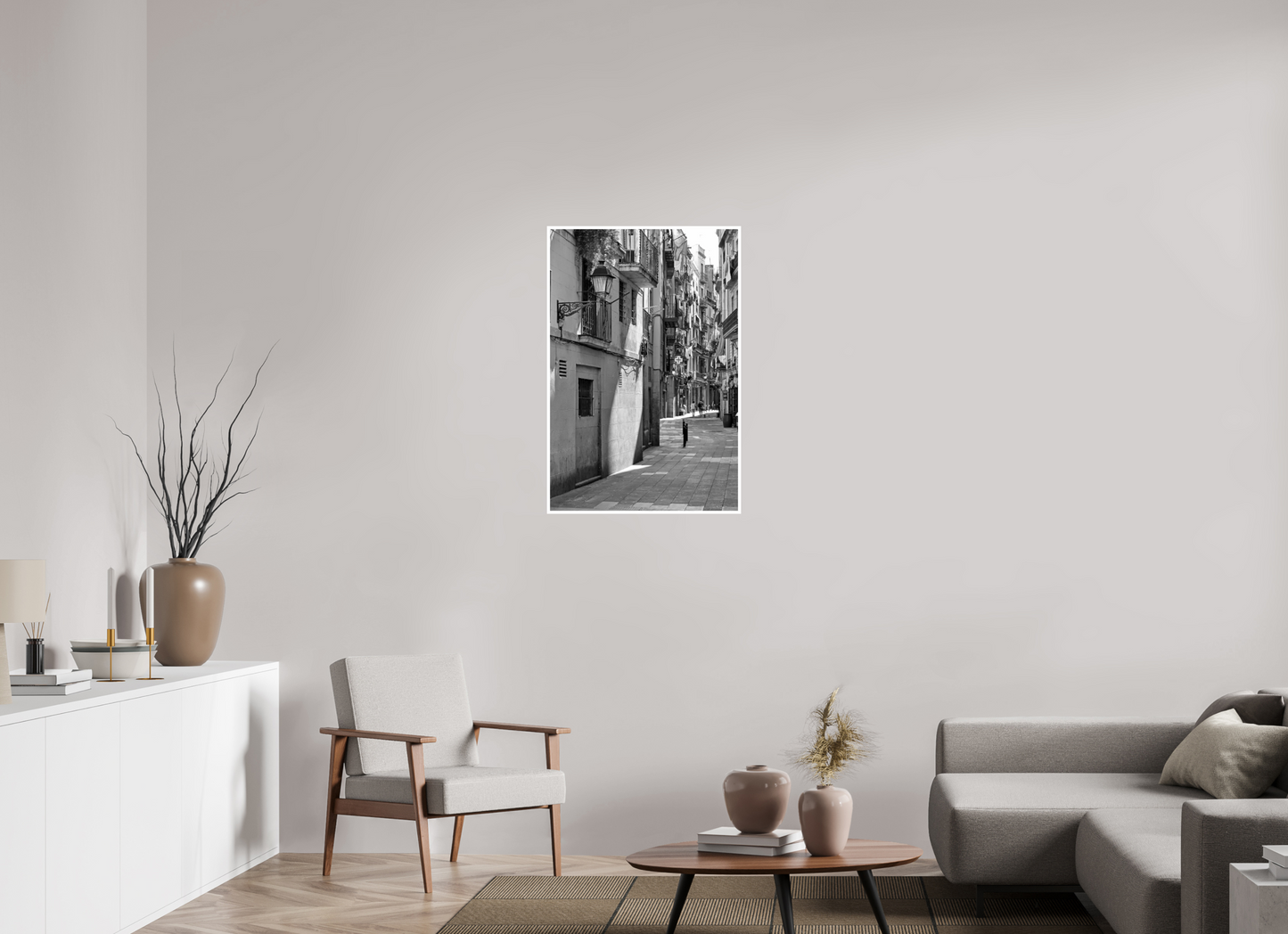24 x 36″, B&W Print .39 Border Barcelona
