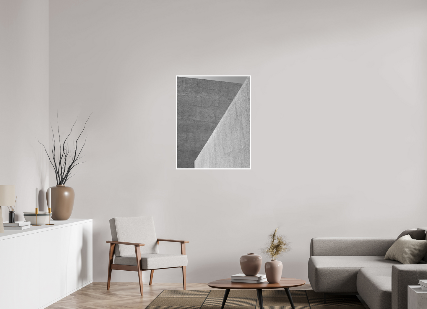 28 x 35.5″, B&W Print .39 Border Walls Collide