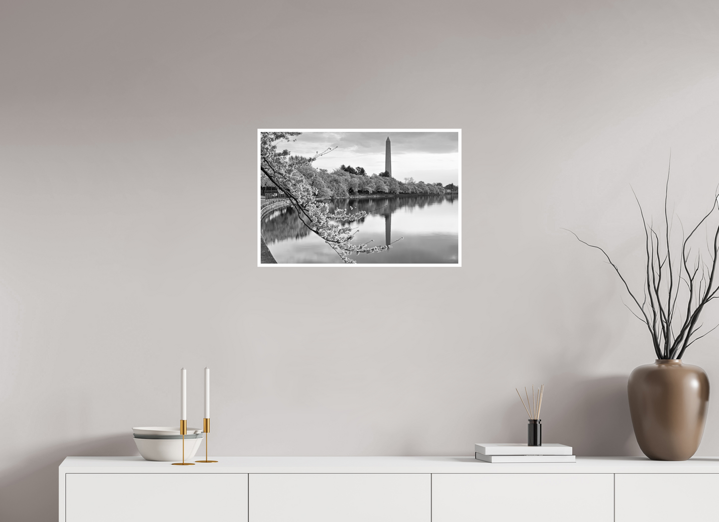 24 x 16″, B&W Print .39 Border Washington DC