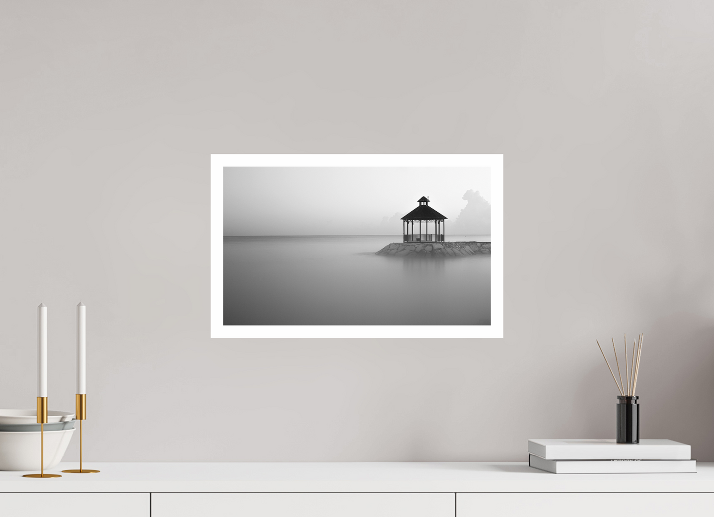 16.8 x 10″, B&W Print .79 Border Marla Mist Black & White Photo
