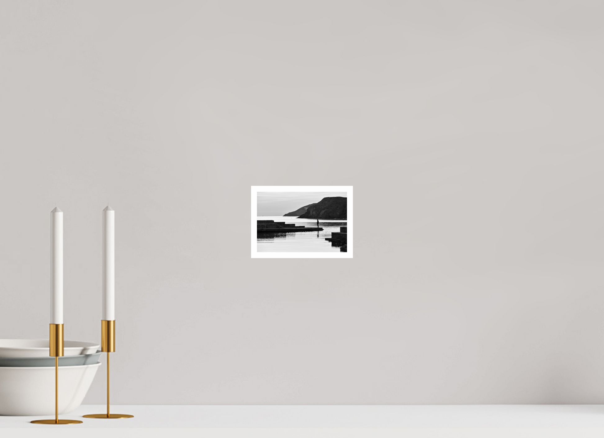 6 x 4″, B&W Print .39 Border Contemplate