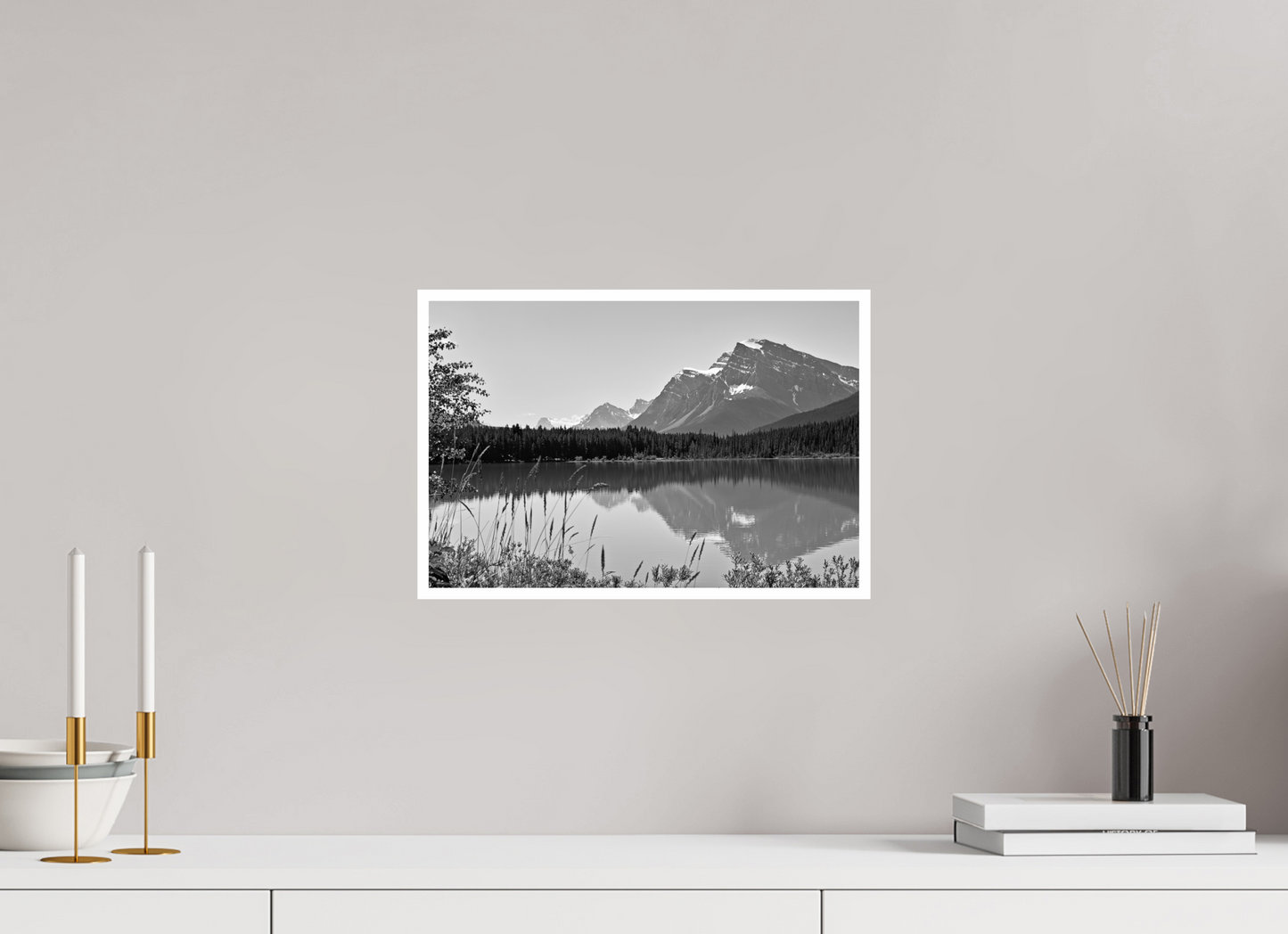 15 x 10″, B&W Print .39 Border Canadian Lakes