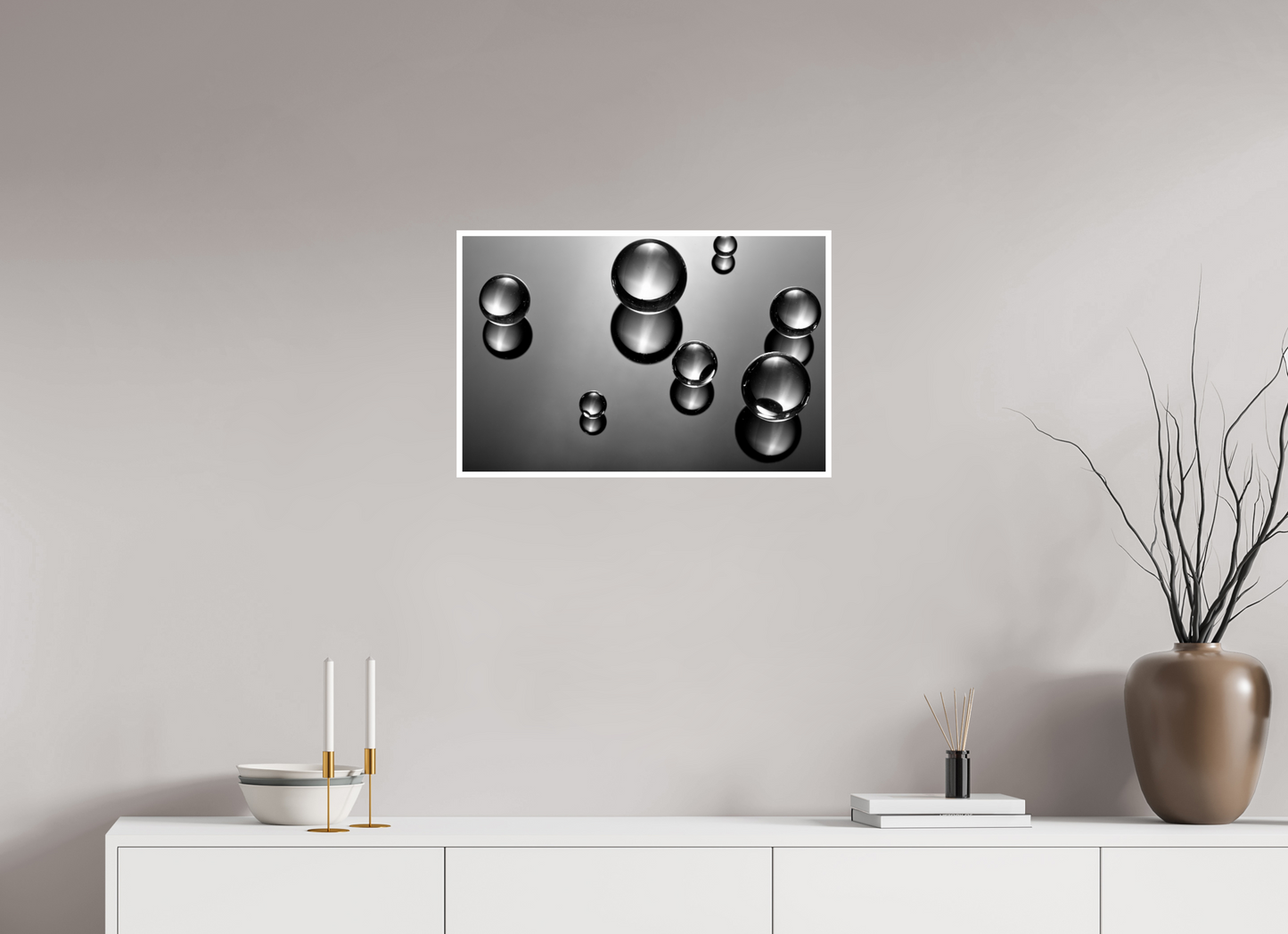 24.6 x 16″, B&W Print .39 Border Black and White Creative