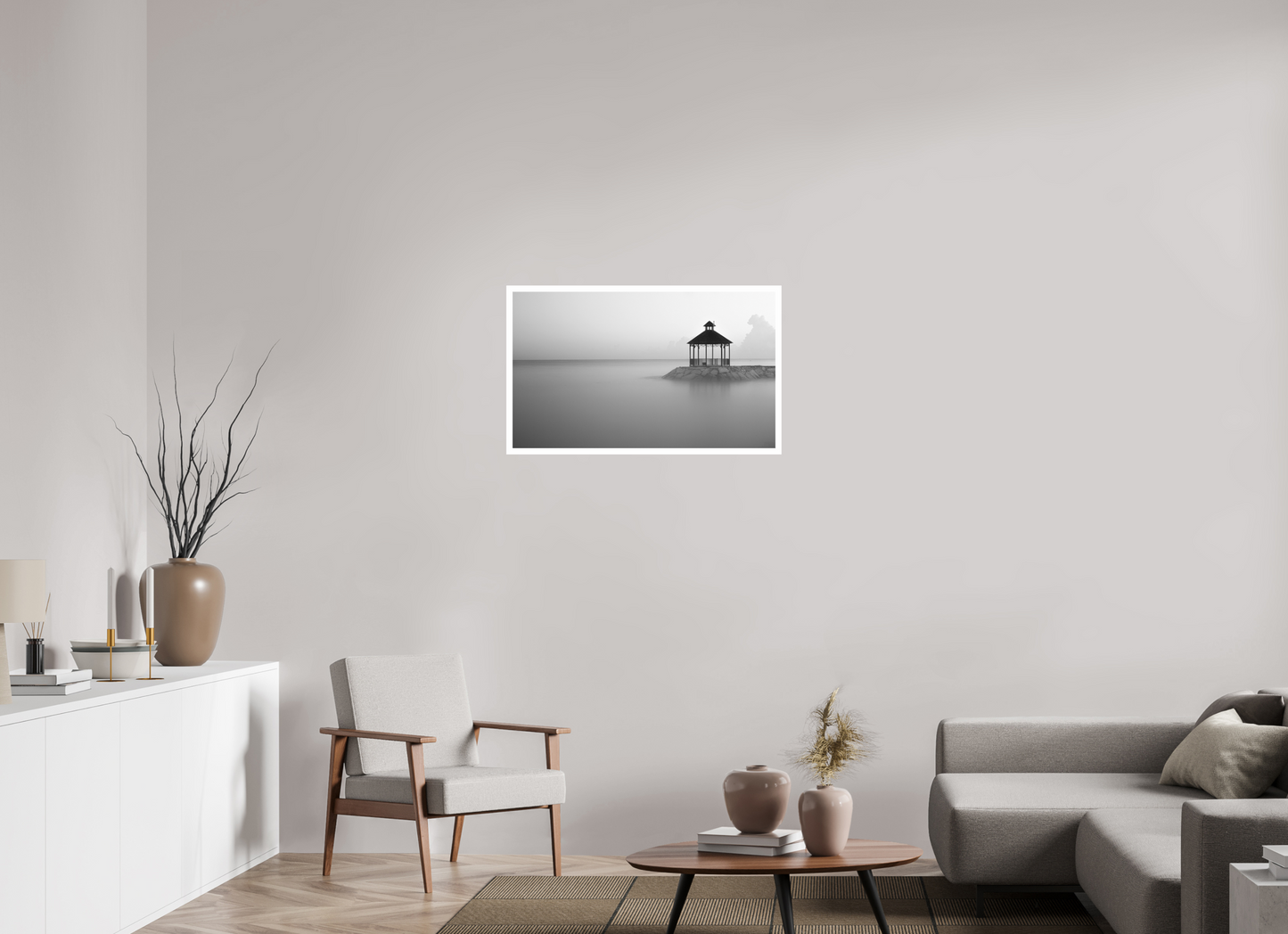 33.6 x 20″, B&W Print .79 Border Marla Mist Black & White Photo