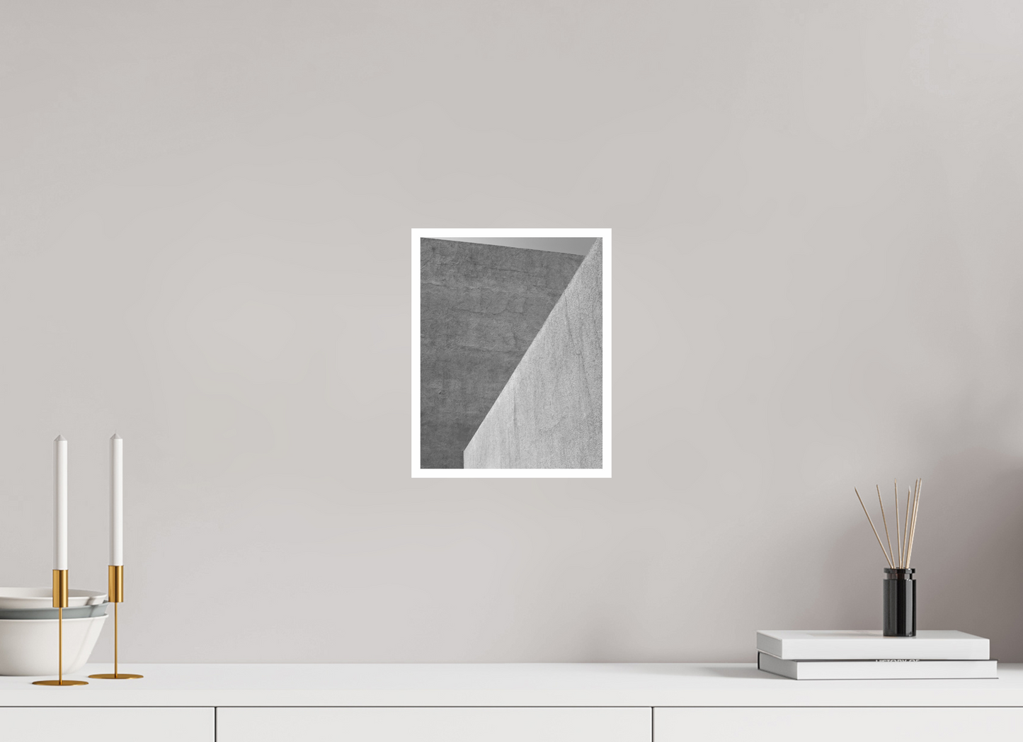 8 x 10.2″, B&W Print .39 Border Walls Collide