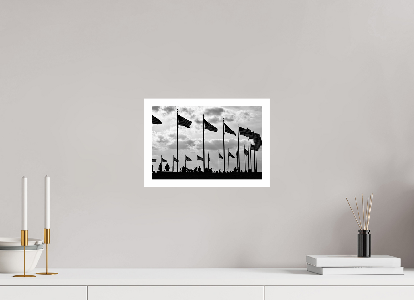 12 x 8″, B&W Print .79 Border Washington DC