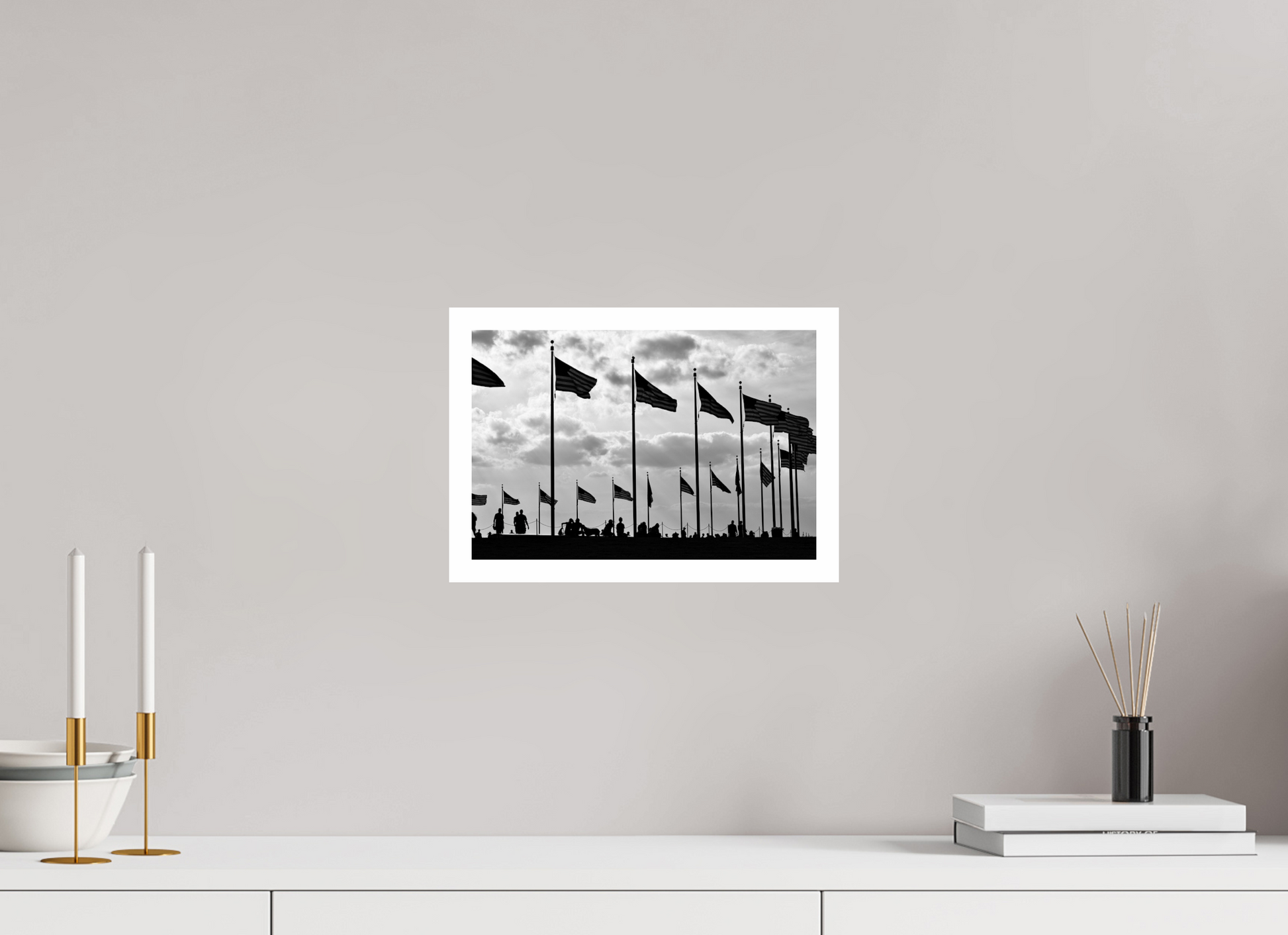 12 x 8″, B&W Print .79 Border Washington DC