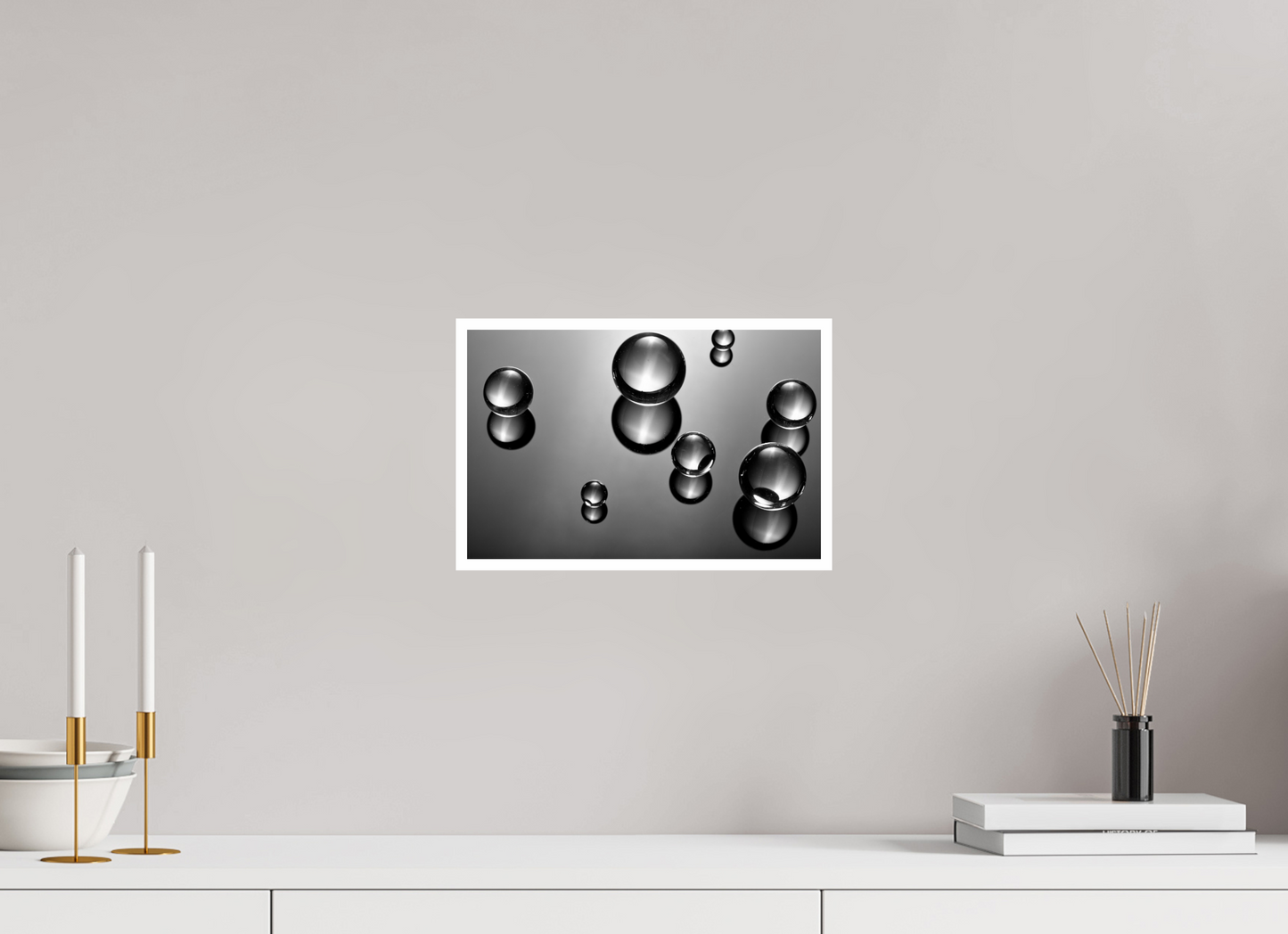 12.3 x 8″, B&W Print .39 Border Black and White Creative