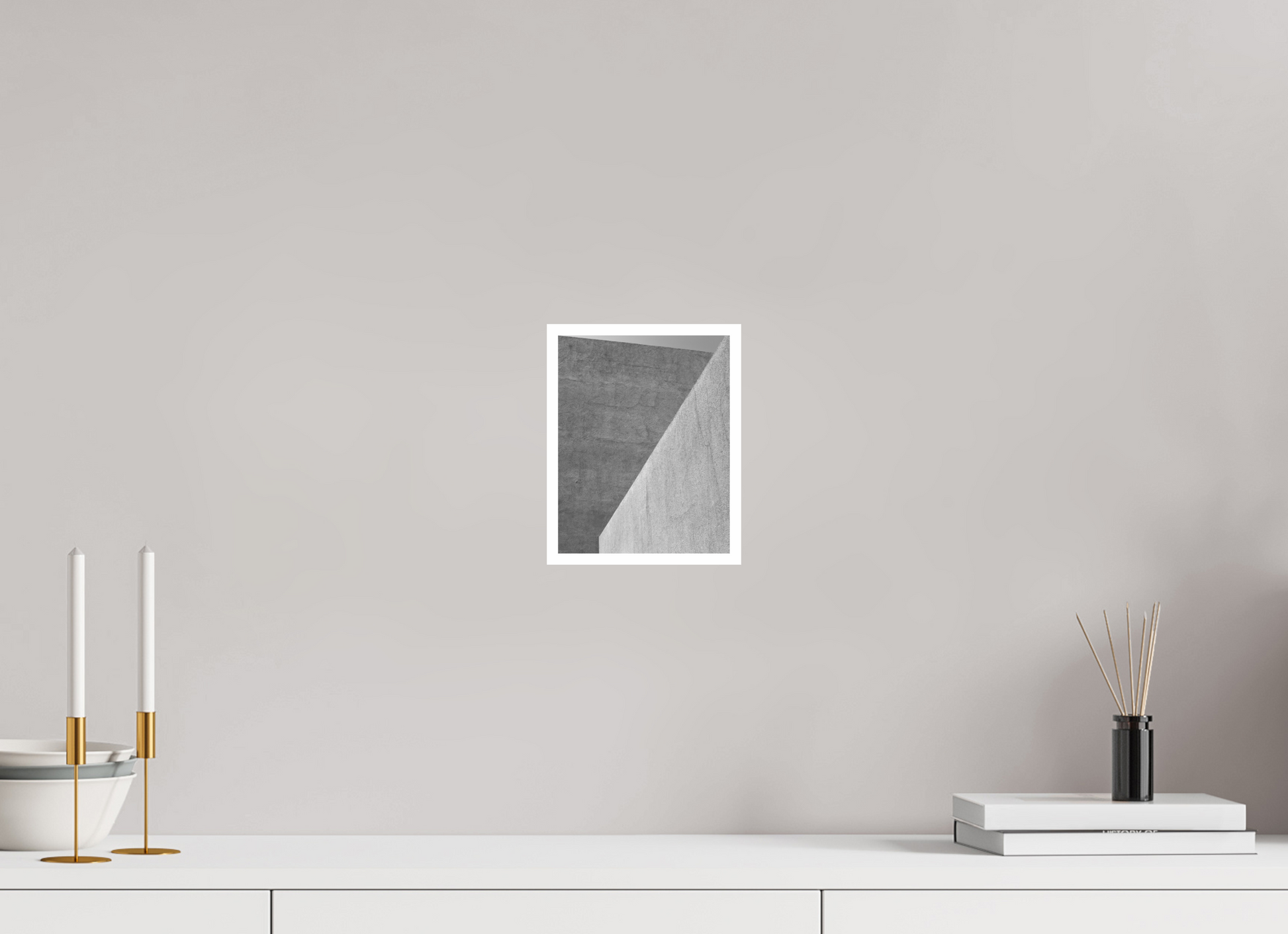 6 x 7.6″, B&W Print .39 Border Walls Collide