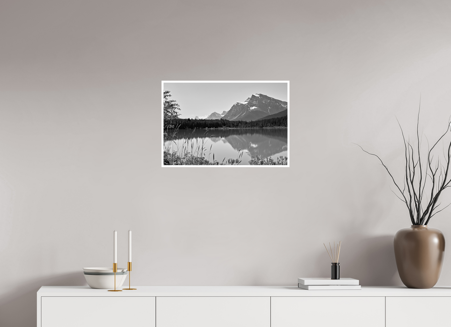 24 x 16″, B&W Print .39 Border Canadian Lakes