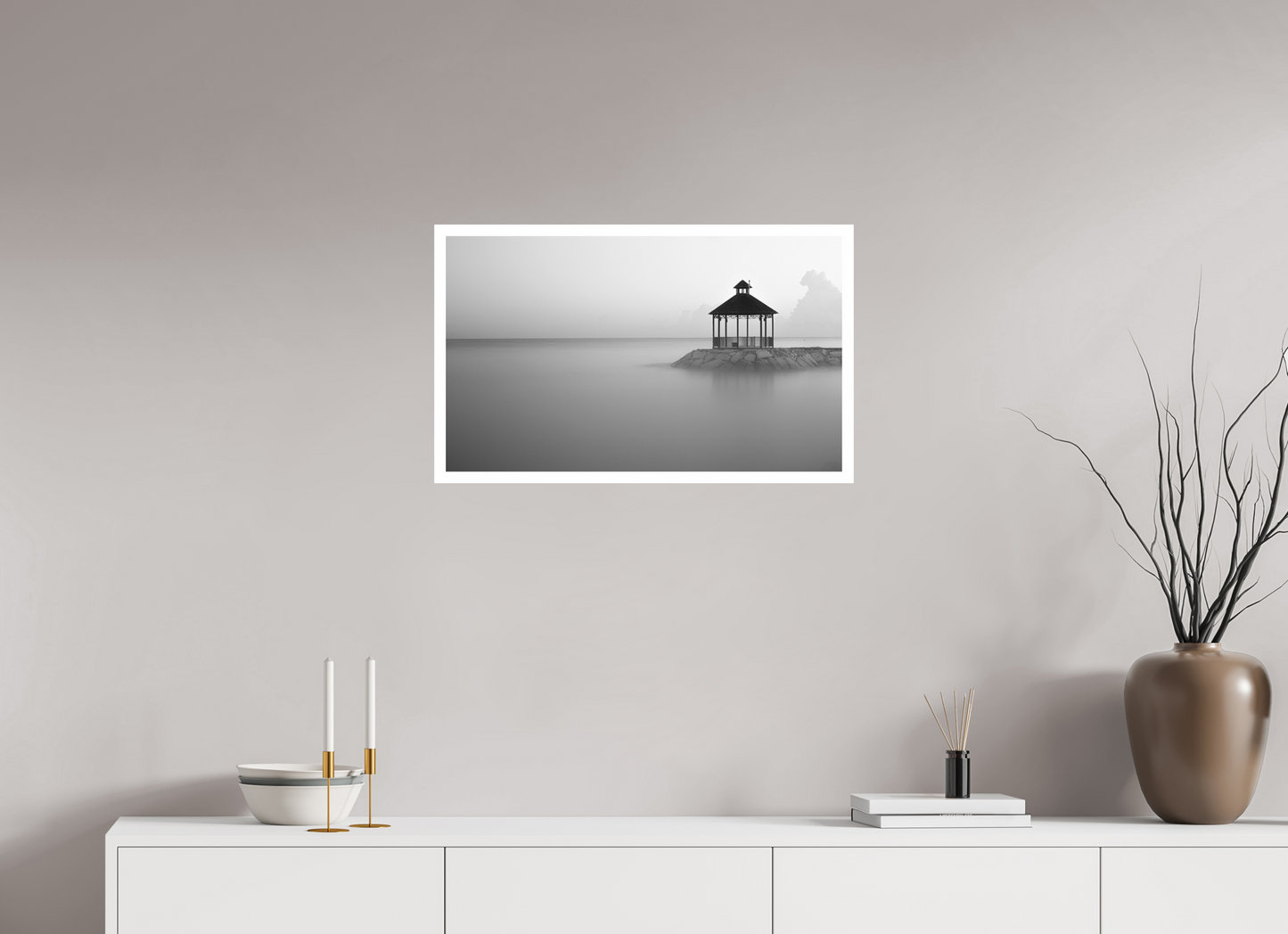 26.9 x 16″, B&W Print .79 Border Marla Mist Black & White Photo