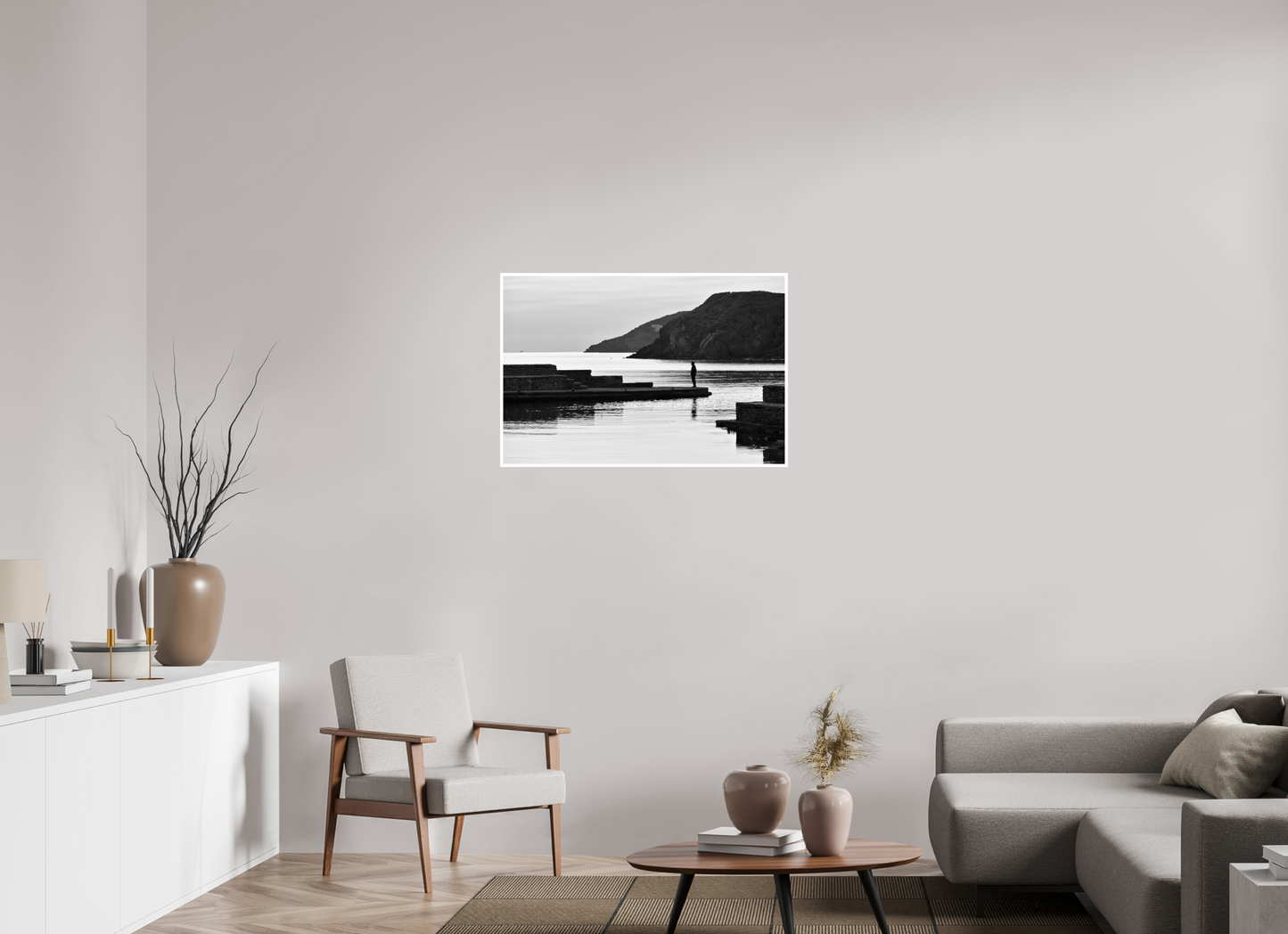 36 x 24″, B&W Print .39 Border Contemplate