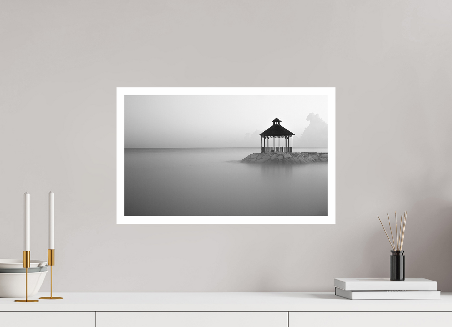 20.2 x 12″, B&W Print .79 Border Marla Mist Black & White Photo