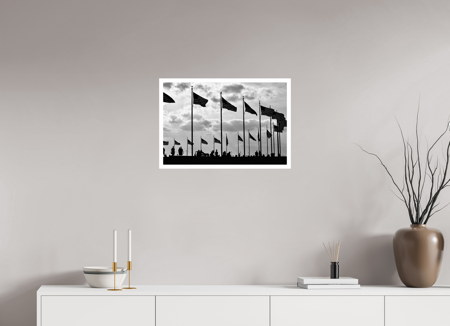 24 x 16″, B&W Print .79 Border Washington DC