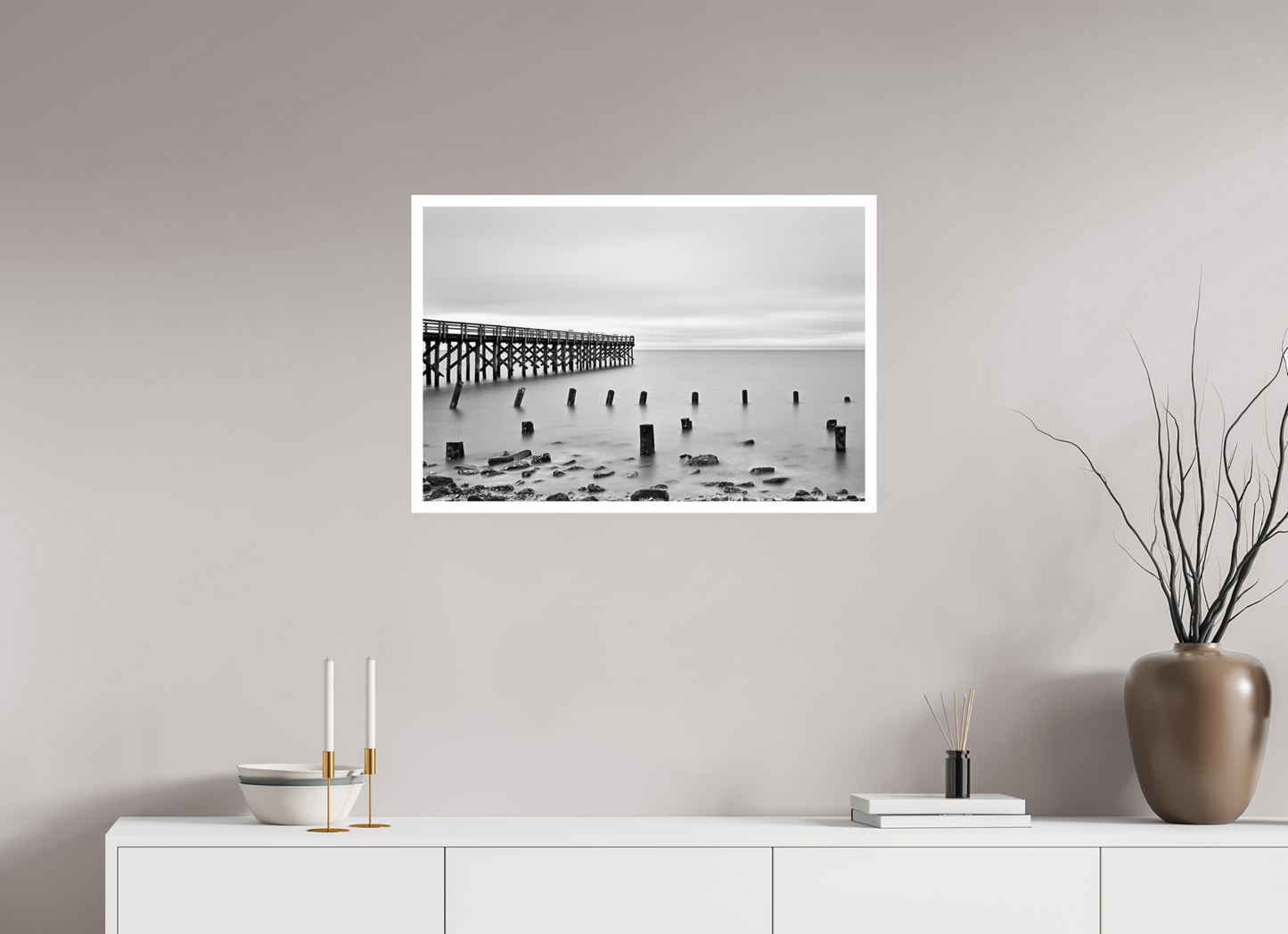 30 x 20″, B&W Print .79 Border Marla Mist II