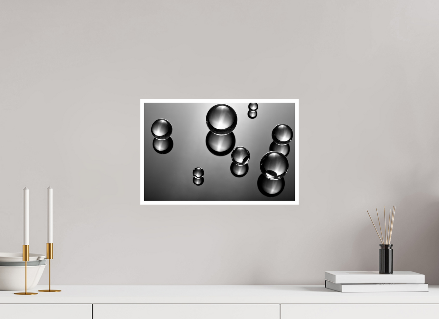 15.4 x 10″, B&W Print .39 Border Black and White Creative