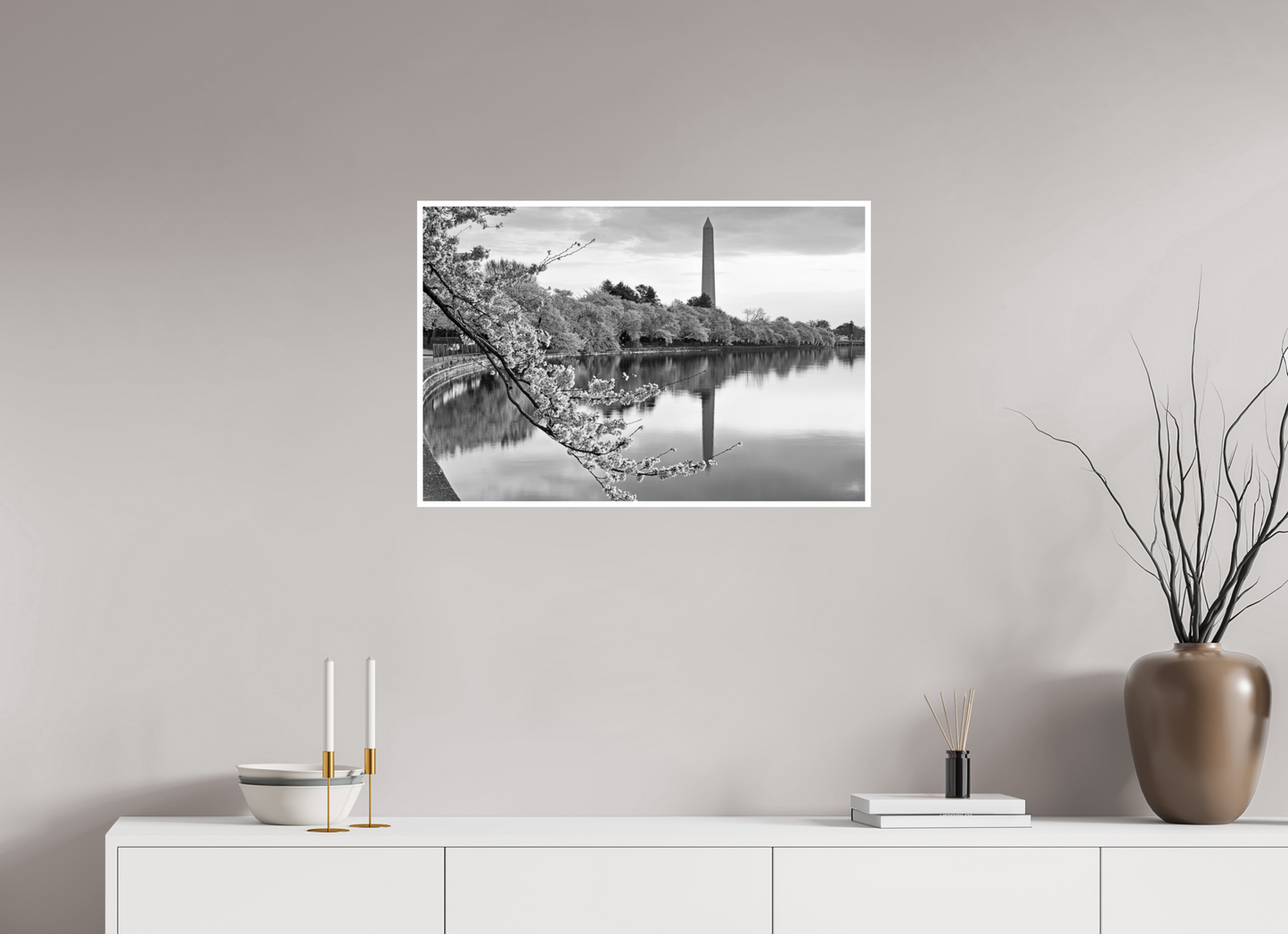 30 x 20″, B&W Print .39 Border Washington DC