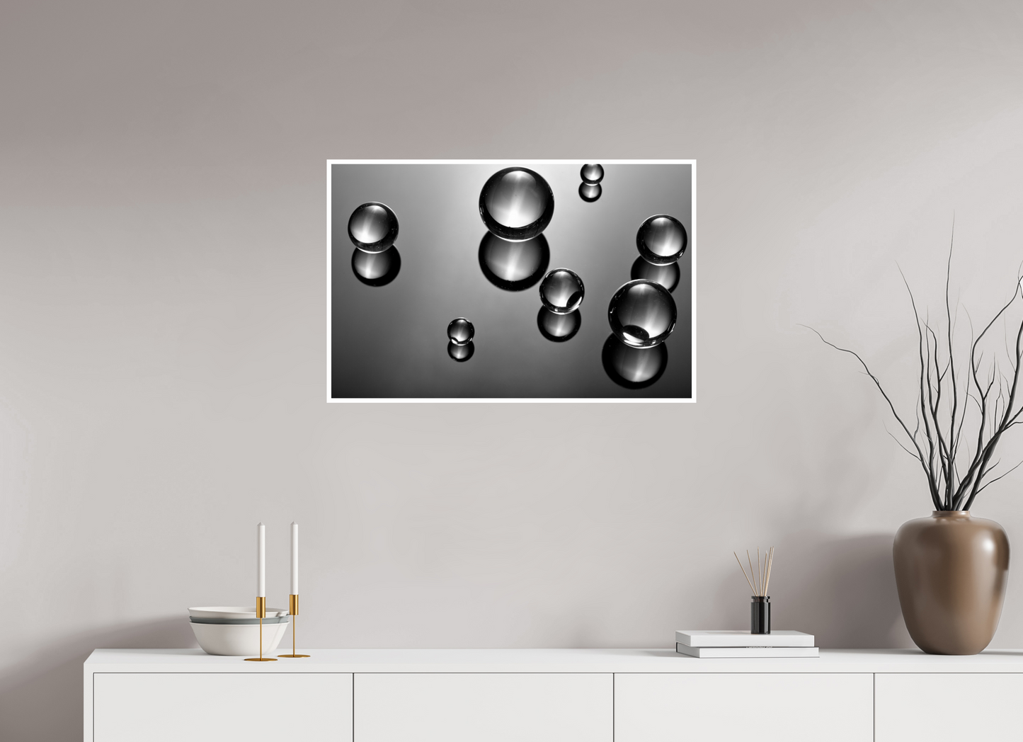 30.8 x 20″, B&W Print .39 Border Black and White Creative