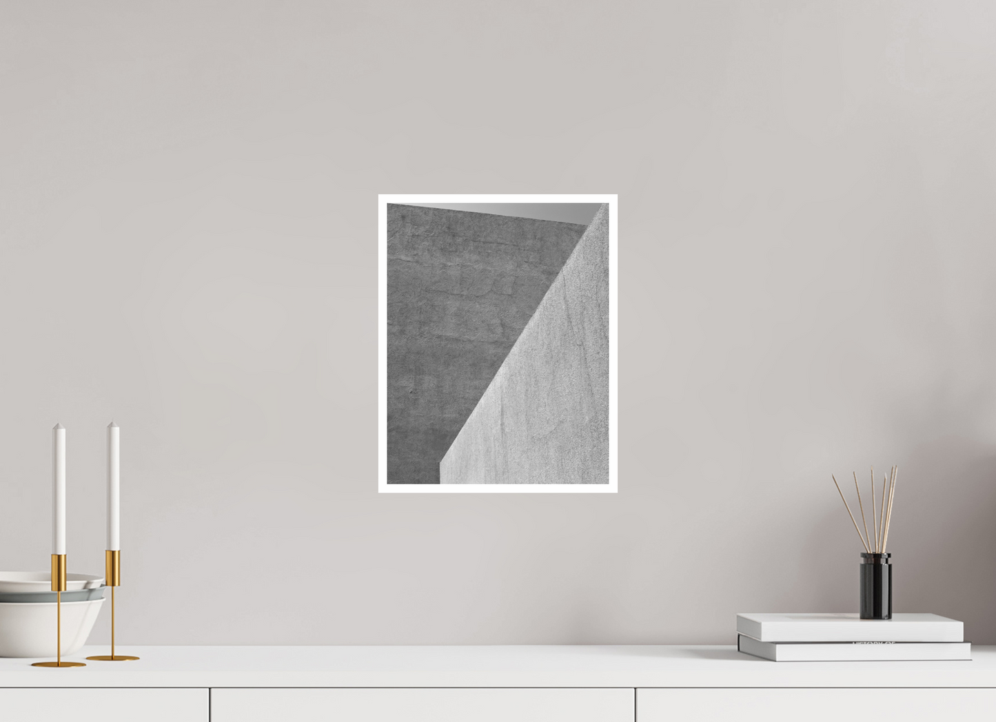 10 x 12.7″, B&W Print .39 Border Walls Collide